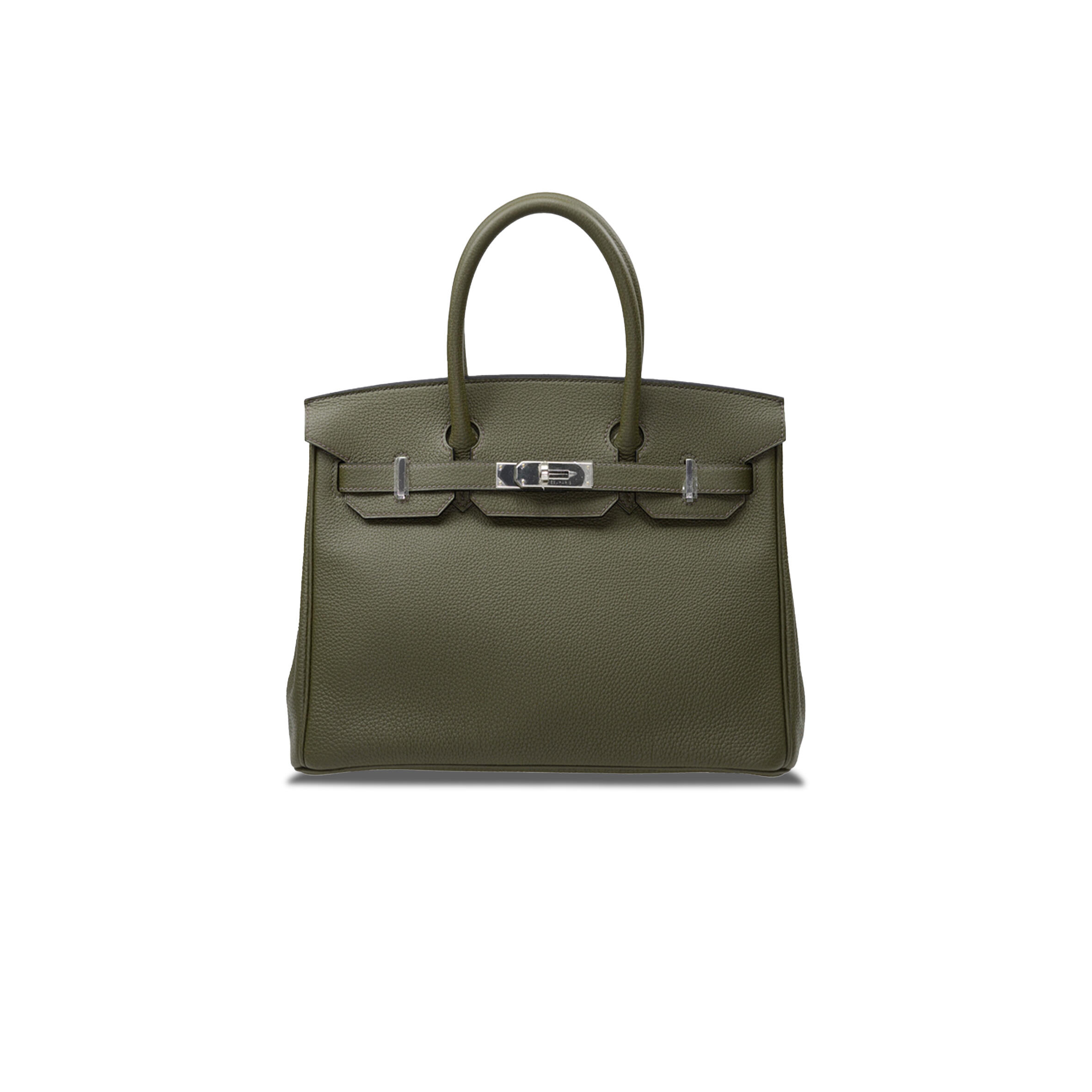 H**me5 BIRKIN 30 TOGO LEATHER SAGE GREEN SILVER BUCKLE BK3061TGSS (30*23*15cm) Master Quality